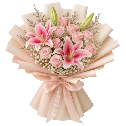 🌸 Buket Lily Elegan – Hadiah Anggun & Bermakna di 